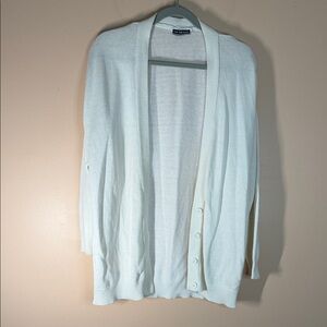 Elegant White Cardigan with Button Details